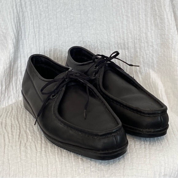 Florsheim Other - Florsheim Idlers Black Soft Leather Slip-On Lace-Up Loafers Men's sized 10B